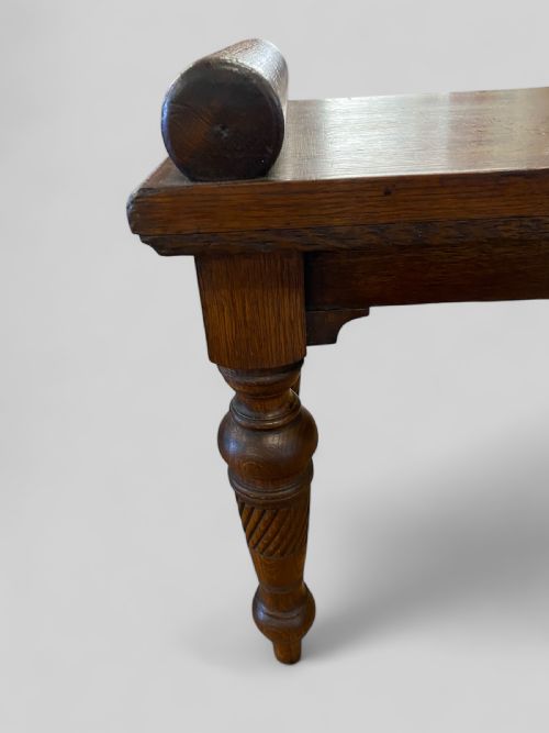 ANTIQUE OAK WINDOW SEAT - ADDITIONAL PHOTO 9