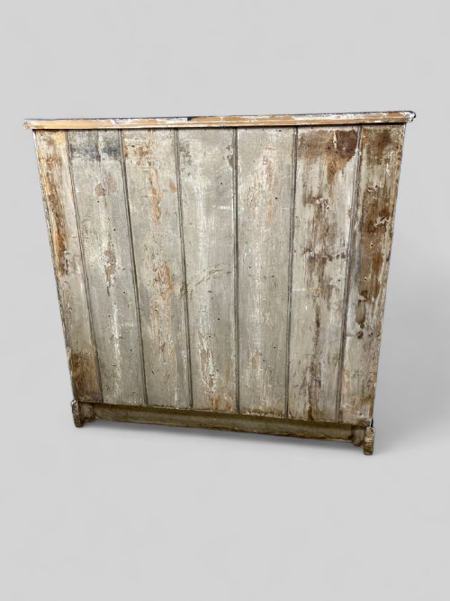 VICTORIAN PINE BLUE PAINTED CHEST OF DRAWERS - ADDITIONAL PHOTO 10