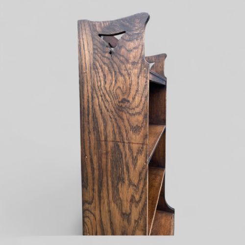 OAK ART NOUVEAU BOOKCASE - ADDITIONAL PHOTO 4