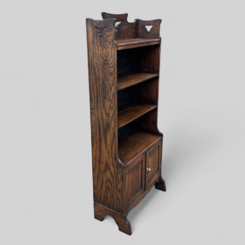 OAK ART NOUVEAU BOOKCASE - ADDITIONAL PHOTO 5