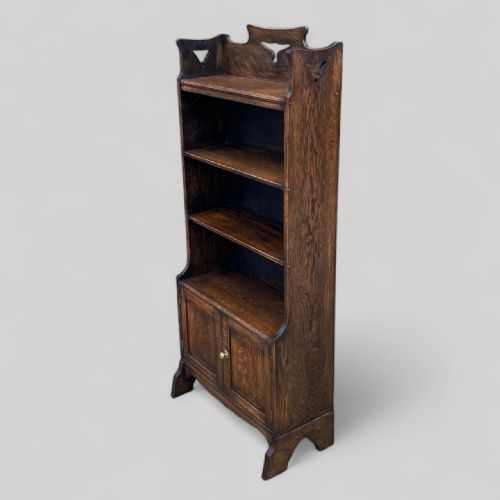 OAK ART NOUVEAU BOOKCASE - ADDITIONAL PHOTO 12