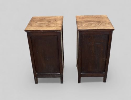 PAIR OF CARVED OAK JACOBEAN REVIVAL BEDSIDE CUPBOARDS C 1930 - ADDITIONAL PHOTO 14