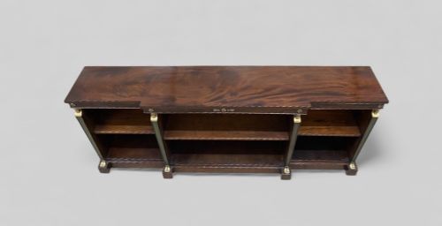 MAHOGANY BOOKCASE NEOCLASSICAL EGYPTIAN REVIVAL STYLE - ADDITIONAL PHOTO 8