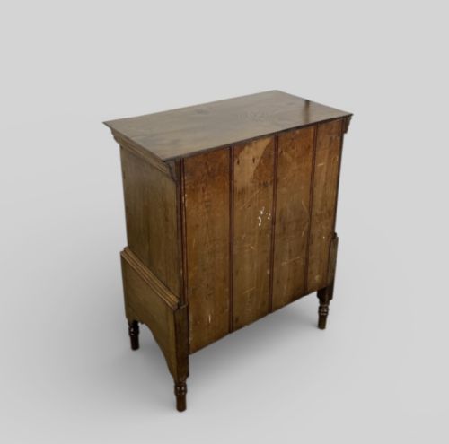 VERY SMALL LATE VICTORIAN OAK CHEST COMPACT GEORGIAN STYLE - ADDITIONAL PHOTO 8