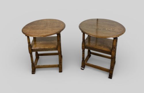 PAIR OF OAK MONKS BENCHES C1930 - ADDITIONAL PHOTO 1