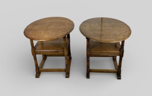 PAIR OF OAK MONKS BENCHES C1930 - ADDITIONAL PHOTO 11