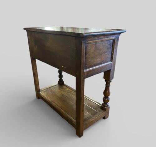CHARMING OAK HALL TABLE C1930 - ADDITIONAL PHOTO 5