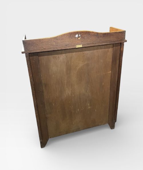 EDWARDIAN OPEN OAK BOOKCASE - ADDITIONAL PHOTO 3
