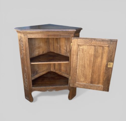 LATE 19TH CENTURY FRENCH OAK PROVINCIAL CORNER CUPBOARD - ADDITIONAL PHOTO 2