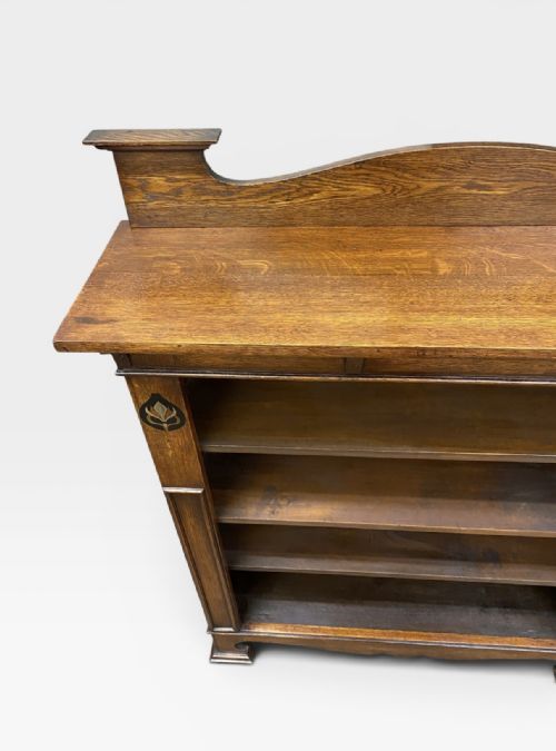 ARTS CRAFTS OPEN OAK BOOKCASE - ADDITIONAL PHOTO 11