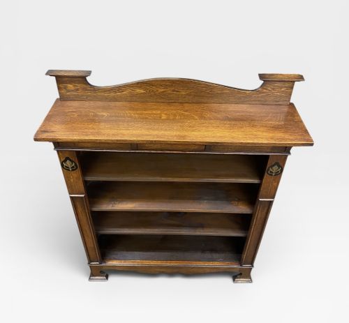 ARTS CRAFTS OPEN OAK BOOKCASE - ADDITIONAL PHOTO 14