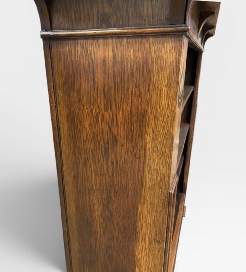 ARTS CRAFTS OPEN OAK BOOKCASE - ADDITIONAL PHOTO 19