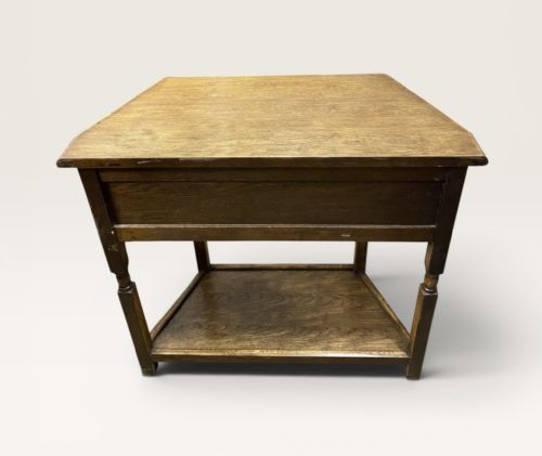 SHAPED OAK HALL TABLE - ADDITIONAL PHOTO 10