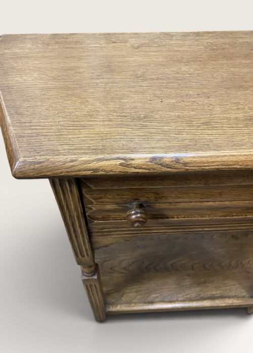 SHAPED OAK HALL TABLE - ADDITIONAL PHOTO 13
