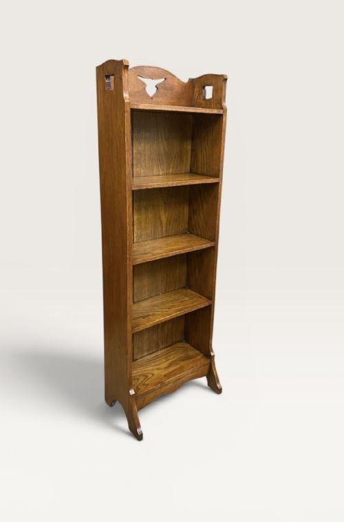ARTS CRAFTS OAK OPEN BOOKCASE