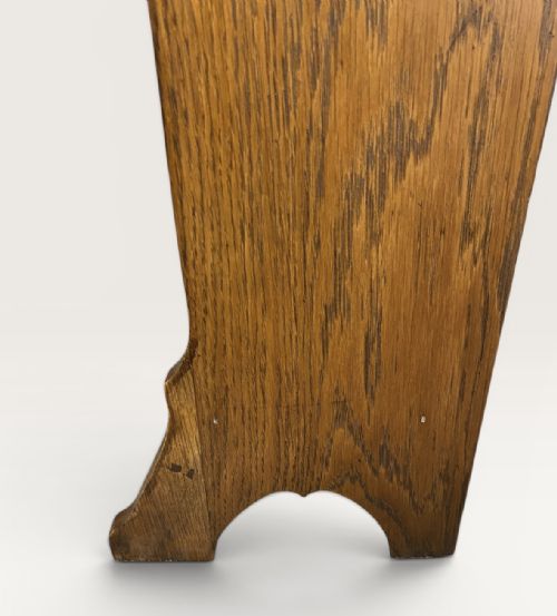 ARTS CRAFTS OAK OPEN BOOKCASE - ADDITIONAL PHOTO 13