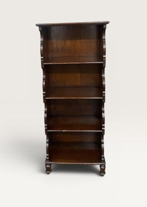 VICTORIAN SHAPED OPEN BOOKCASE - ADDITIONAL PHOTO 1