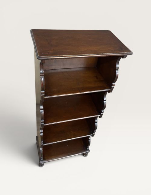 VICTORIAN SHAPED OPEN BOOKCASE - ADDITIONAL PHOTO 3