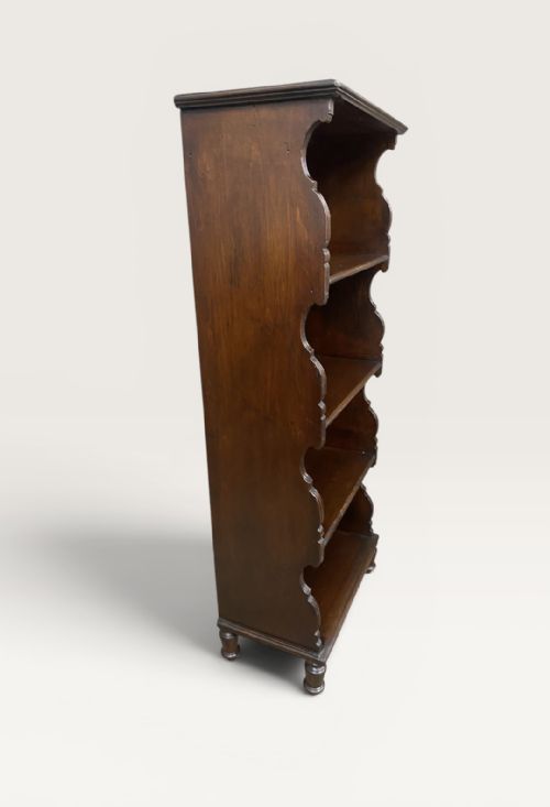 VICTORIAN SHAPED OPEN BOOKCASE - ADDITIONAL PHOTO 4