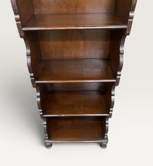 VICTORIAN SHAPED OPEN BOOKCASE - ADDITIONAL PHOTO 5