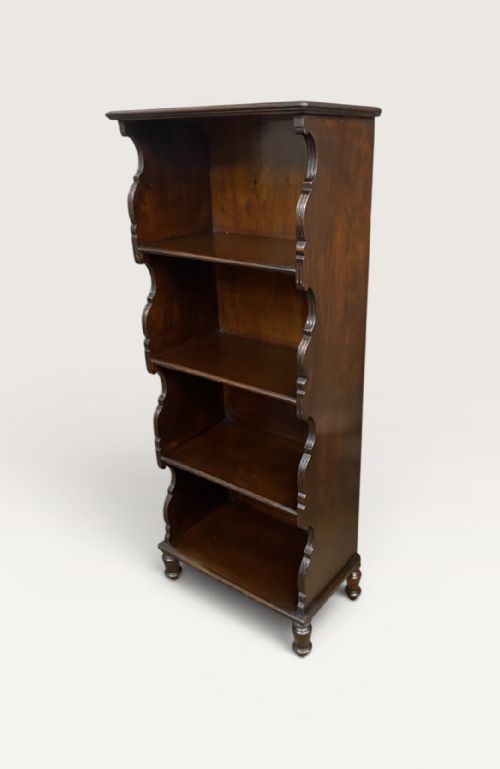 VICTORIAN SHAPED OPEN BOOKCASE - ADDITIONAL PHOTO 8