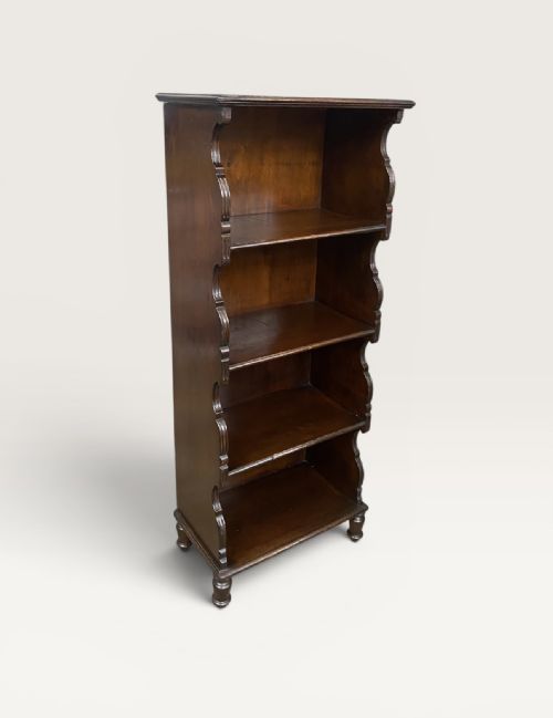 VICTORIAN SHAPED OPEN BOOKCASE - ADDITIONAL PHOTO 9