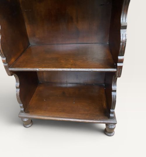 VICTORIAN SHAPED OPEN BOOKCASE - ADDITIONAL PHOTO 13
