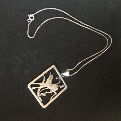 DANISH SILVER PENDANT WITH FOAL 1930S - ADDITIONAL PHOTO 2
