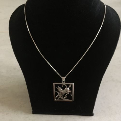 DANISH SILVER PENDANT WITH FOAL 1930S - ADDITIONAL PHOTO 3