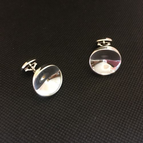 GEORG JENSEN SILVER CUFF LINKS 1960S BY NANNA DITZEL - ADDITIONAL PHOTO 2