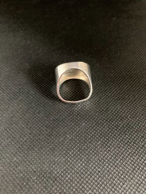 DANISH SILVER RING WITH LAPIS LAZULI 1960S - ADDITIONAL PHOTO 3