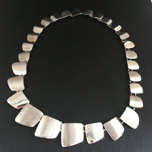 danish silver necklace 1960s by g ellegaard jorgensen - CATEGORY: ANTIQUE JEWELLERY - DATED 1960