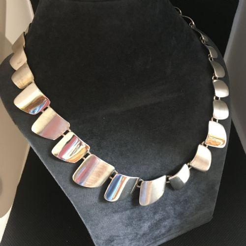 DANISH SILVER NECKLACE 1960S BY G ELLEGAARD JORGENSEN - ADDITIONAL PHOTO 1