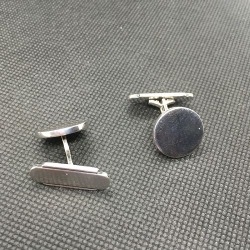 DANISH SILVER CUFF LINKS 1950S BY EILER AND MARLOE - ADDITIONAL PHOTO 2