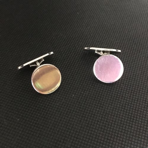 DANISH SILVER CUFF LINKS 1950S BY EILER AND MARLOE - ADDITIONAL PHOTO 3
