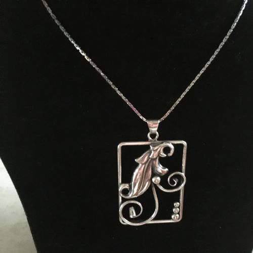 DANISH SILVER PENDANT 1930S RESERVED - ADDITIONAL PHOTO 1
