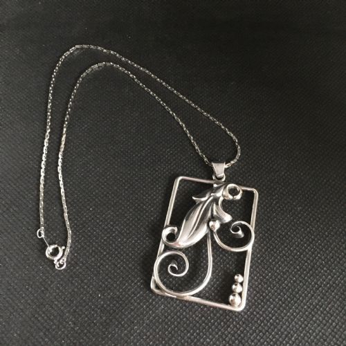 DANISH SILVER PENDANT 1930S RESERVED - ADDITIONAL PHOTO 3