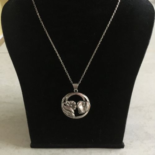 DANISH SILVER PENDANT 1930S BY BERNARD HERTZ RESERVED - ADDITIONAL PHOTO 1
