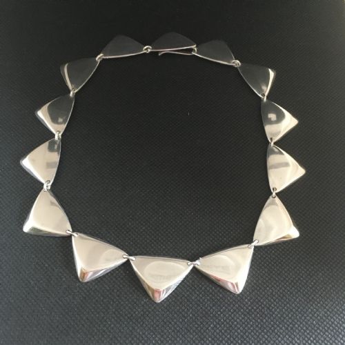 hans hansen danish silver necklace 1960s - CATEGORY: ANTIQUE JEWELLERY - DATED 1960