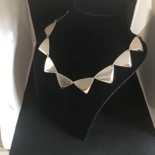 HANS HANSEN DANISH SILVER NECKLACE 1960S - ADDITIONAL PHOTO 1