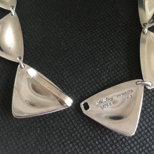 HANS HANSEN DANISH SILVER NECKLACE 1960S - ADDITIONAL PHOTO 2