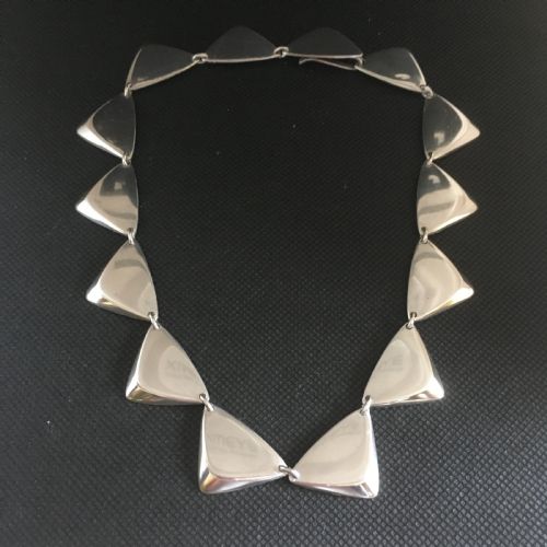HANS HANSEN DANISH SILVER NECKLACE 1960S - ADDITIONAL PHOTO 3