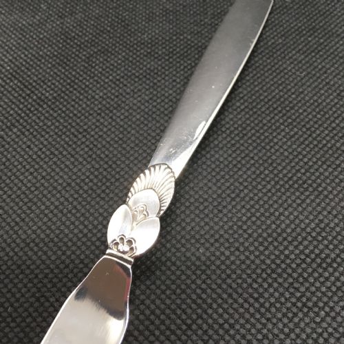 GEORG JENSEN DANISH SILVER PICKLE FORK CACTUS PATTERN - ADDITIONAL PHOTO 1