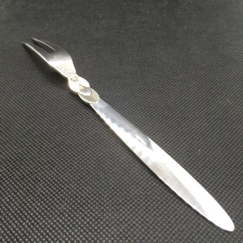 GEORG JENSEN DANISH SILVER PICKLE FORK CACTUS PATTERN - ADDITIONAL PHOTO 2