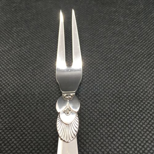 GEORG JENSEN DANISH SILVER PICKLE FORK CACTUS PATTERN - ADDITIONAL PHOTO 3