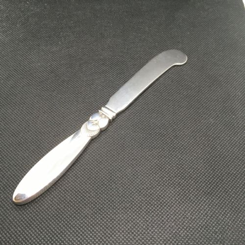 GEORG JENSEN SILVER BUTTER KNIFE CACTUS PATTERN - ADDITIONAL PHOTO 1