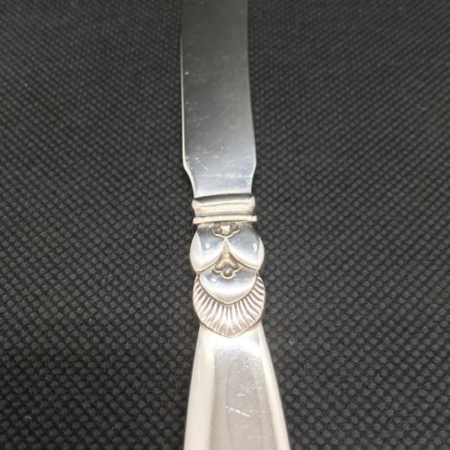 GEORG JENSEN SILVER BUTTER KNIFE CACTUS PATTERN - ADDITIONAL PHOTO 2