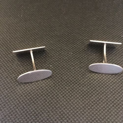 DANISH SILVER CUFF LINKS 1950S BY SILVER COVE - ADDITIONAL PHOTO 3
