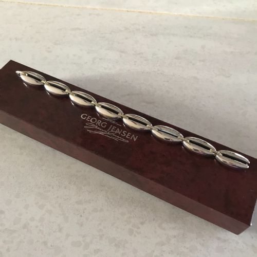 GEORG JENSEN SILVER BRACELET WITH 18CT GOLD DETAIL - ADDITIONAL PHOTO 1