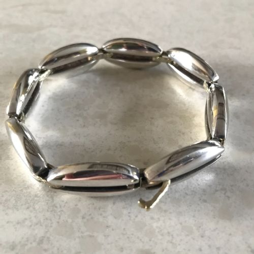 GEORG JENSEN SILVER BRACELET WITH 18CT GOLD DETAIL - ADDITIONAL PHOTO 4